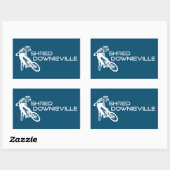 Sticker Rectangulaire Shred Downieville Californie VTT (Feuille)