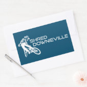 Sticker Rectangulaire Shred Downieville Californie VTT (Enveloppe)