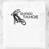 Sticker Rectangulaire Shred Lake Tahoe Mountain VTT (Sac)
