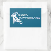 Sticker Rectangulaire Shred Mammoth Lakes California Mountain Biking (Sac)