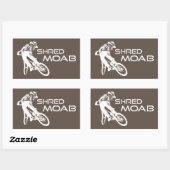 Sticker Rectangulaire Shred Moab Mountain Biking (Feuille)