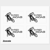 Sticker Rectangulaire Shred Moab Mountain Biking (Feuille)