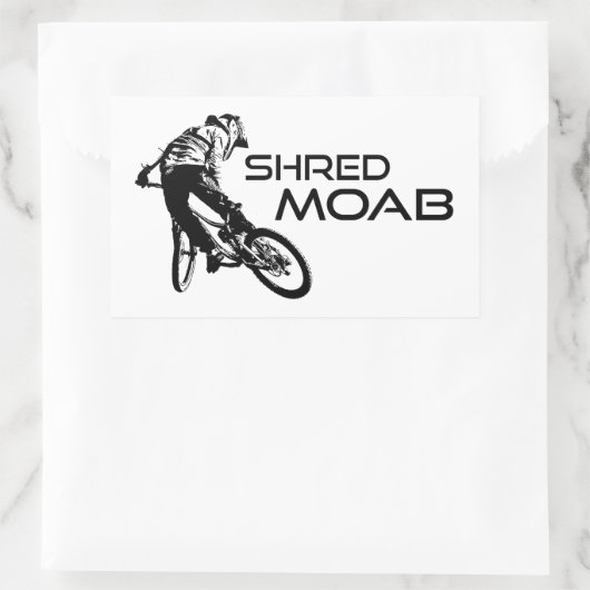 Sticker Rectangulaire Shred Moab Mountain Biking (Sac)