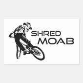 Sticker Rectangulaire Shred Moab Mountain Biking (Devant)
