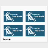 Sticker Rectangulaire Shred Pisgah North Carolina Mountain Biking (Feuille)