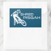 Sticker Rectangulaire Shred Pisgah North Carolina Mountain Biking (Sac)