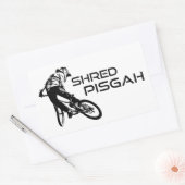 Sticker Rectangulaire Shred Pisgah North Carolina Mountain Biking (Enveloppe)