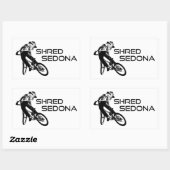 Sticker Rectangulaire Shred Sedona Arizona VTT (Feuille)