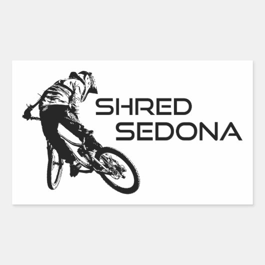 Sticker Rectangulaire Shred Sedona Arizona VTT (Devant)