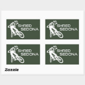 Sticker Rectangulaire Shred Sedona Arizona VTT (Feuille)