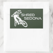 Sticker Rectangulaire Shred Sedona Arizona VTT (Sac)