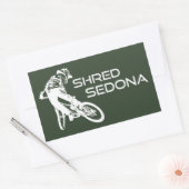 Sticker Rectangulaire Shred Sedona Arizona VTT (Enveloppe)