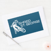 Sticker Rectangulaire Shred St. George Utah Mountain VTT (Enveloppe)