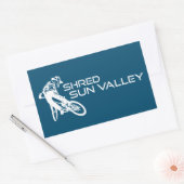 Sticker Rectangulaire Shred Sun Valley Idaho Mountain Vélo (Enveloppe)