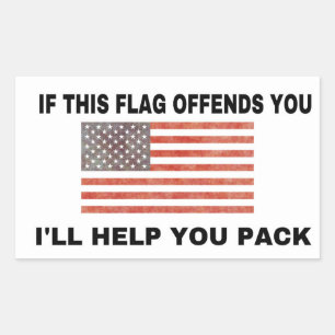 Sticker Rectangulaire Si ce drapeau vous offense...
