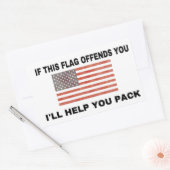 Sticker Rectangulaire Si ce drapeau vous offense... (Enveloppe)