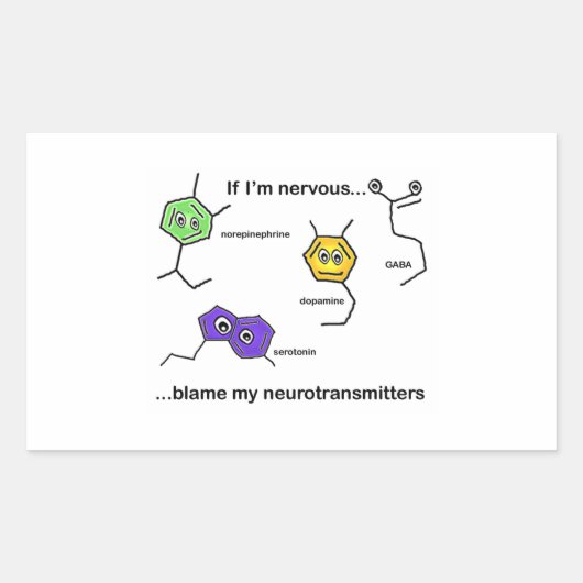 Sticker Rectangulaire Si je suis Nerveux... (Devant)