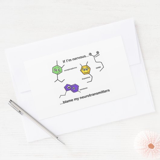 Sticker Rectangulaire Si je suis Nerveux... (Enveloppe)