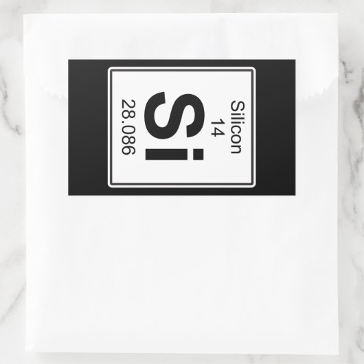 Sticker Rectangulaire Si - Silicon (Sac)