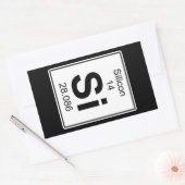 Sticker Rectangulaire Si - Silicon (Enveloppe)