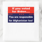 Sticker Rectangulaire Si vous avez voté pour Biden... (Sac)