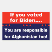 Sticker Rectangulaire Si vous avez voté pour Biden... (Devant)