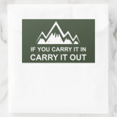 Sticker Rectangulaire Si Vous L'Emportez Dans L'Effectuer (Sac)