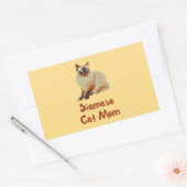 Sticker Rectangulaire Siamese Chat Maman (Enveloppe)