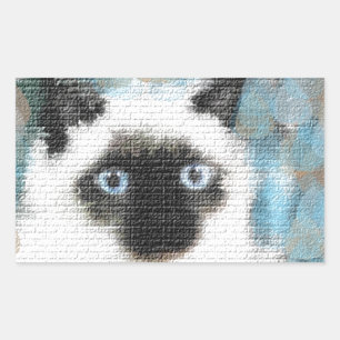 Sticker Rectangulaire Siamois