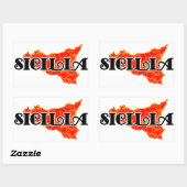 Sticker Rectangulaire Sicile (Feuille)