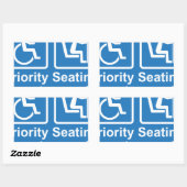 Sticker Rectangulaire Siège prioritaire pour les clients handicapés a (Feuille)
