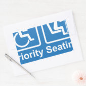 Sticker Rectangulaire Siège prioritaire pour les clients handicapés a (Enveloppe)