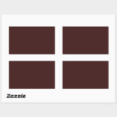 Sticker Rectangulaire Sienne foncée (Feuille)