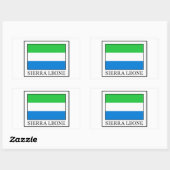 Sticker Rectangulaire Sierra Leone (Feuille)