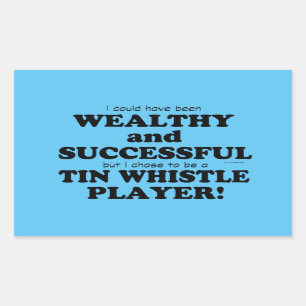 Sticker Rectangulaire Sifflet Tin Wealthy & Réussite Bâton Rectangulaire