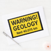 Sticker Rectangulaire Signal d'avertissement de géologie (métrique) (Enveloppe)