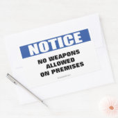Sticker Rectangulaire Signal d'avis d'interdiction d'armes (Enveloppe)