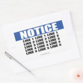 Sticker Rectangulaire Signal d'avis (max 5 lignes) (Enveloppe)