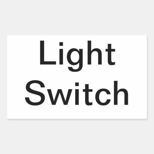 Sticker Rectangulaire Signal du commutateur lumineux (Devant)