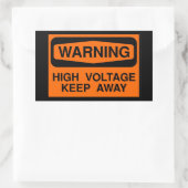 Sticker Rectangulaire signal haute tension (Sac)