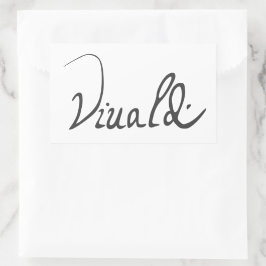 Sticker Rectangulaire Signature Antonio Vivaldi (Sac)