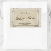 Sticker Rectangulaire Signature Auteur Modèle BookPlate (Sac)