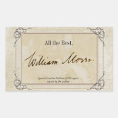 Sticker Rectangulaire Signature Auteur Modèle BookPlate (Devant)