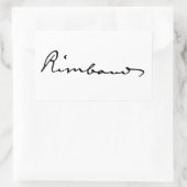 Sticker Rectangulaire Signature de Arthur Rimbaud (Sac)