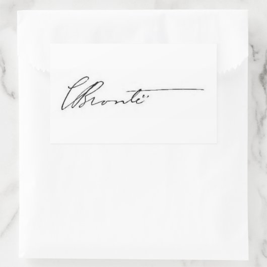 Sticker Rectangulaire signature de Charlotte Brontë (Sac)