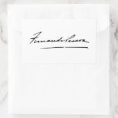 Sticker Rectangulaire Signature de Fernando Pessoa (Sac)