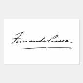 Sticker Rectangulaire Signature de Fernando Pessoa (Devant)