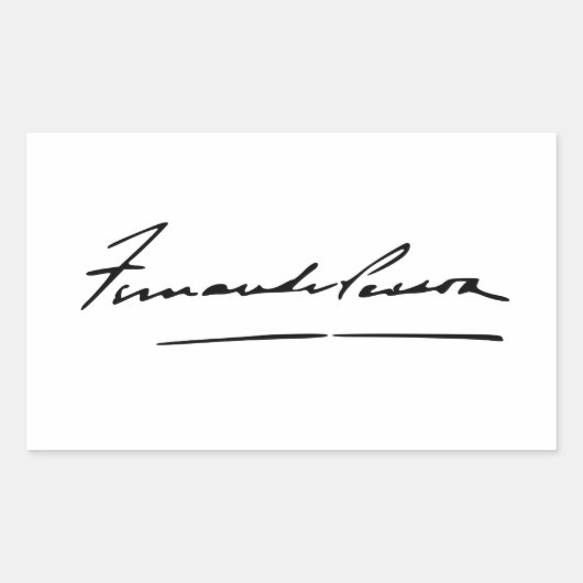 Sticker Rectangulaire Signature de Fernando Pessoa (Devant)