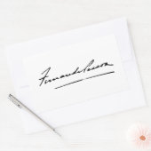 Sticker Rectangulaire Signature de Fernando Pessoa (Enveloppe)