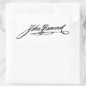 Sticker Rectangulaire Signature de John Hancock (Sac)